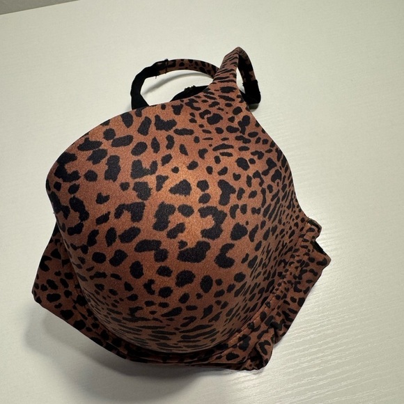 Soma Cheetah Print Underwire Push Up Bra 38D Animal Print Comfort Padded - Picture 2 of 4